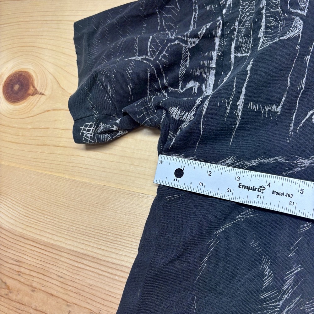 Vintage Cabela's Wolf Shirt Mens‎ XL Black Wilderness Animal Graphic Tee 90s USA - Picture 9 of 16